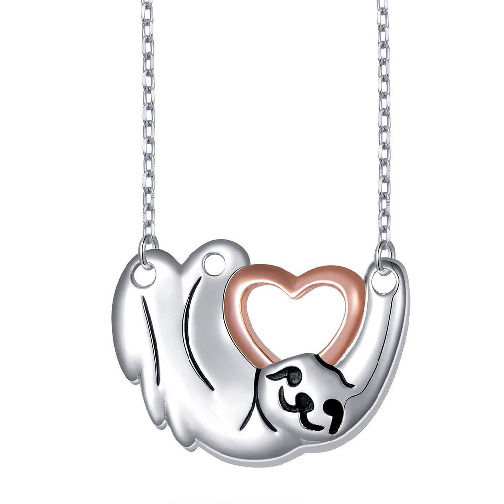 [Australia] - DAOCHONG Sloth Gifts Sterling Silver Cute Animal Sloth Charm Pendant Necklace Birthday Gift for Women Necklace-1 