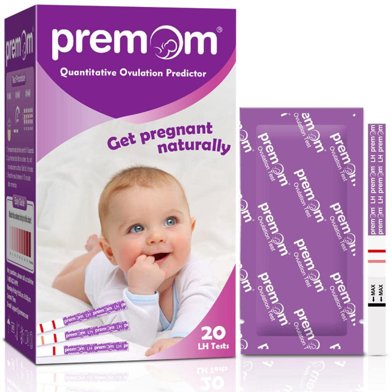 [Australia] - Premom Semi-Quantitative Ovulation Test Strips, Ovulation Predictor Kit with Smart Digital Ovulation Reader APP, Numerical Ovulation Tests, 20 LH Tests 