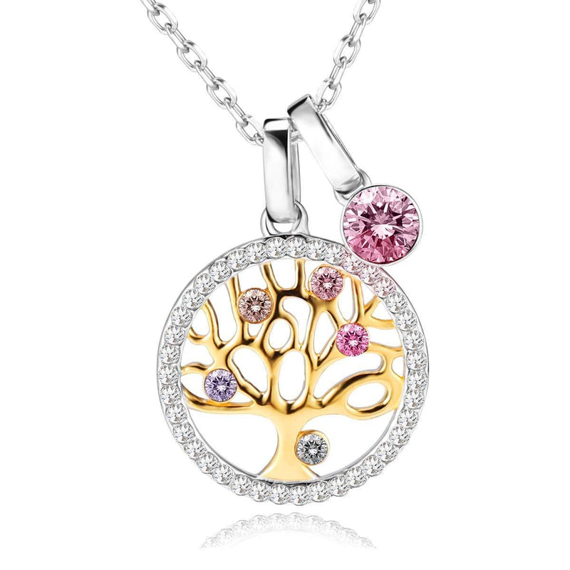 [Australia] - Tree of Life Necklace for Women with Crystal from Austria, 925 Sterling Silver Jewellery Gifts for Women Her Mum Wife Girlfriend Birthday Anniversary 