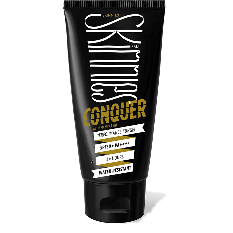 [Australia] - Skinnies 35ml SPF50+ CONQUER Sungel Sun Cream, Broad Spectrum, Reef Safe, Water Resistant 4 hours 