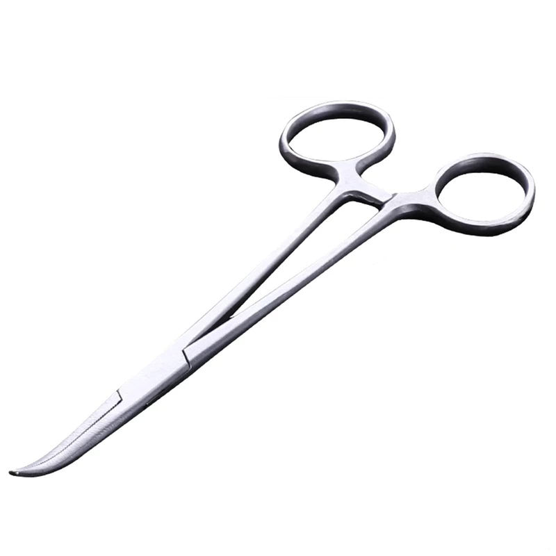 [Australia] - WUWYOUWL Hemostat Forceps, Stainless Steel Dog Cat Pet Scissors Ear Hair Clamp Fishing Scissors Tools (18cm Bent) 18cm Bent 