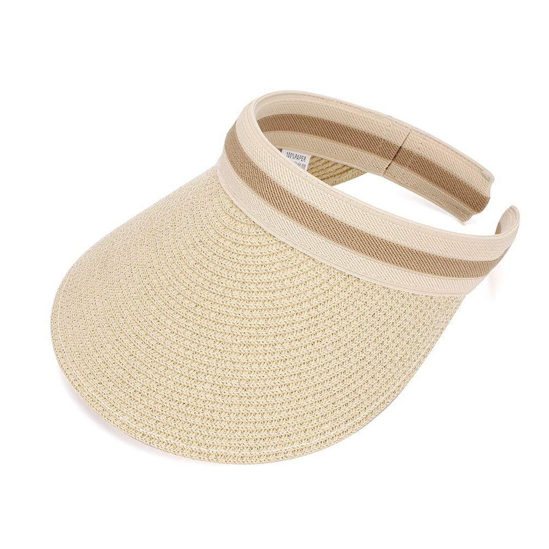 [Australia] - MK MATT KEELY Women Large Brim Beach Straw Golf Sun Hat Summer Cap Beige One Size 