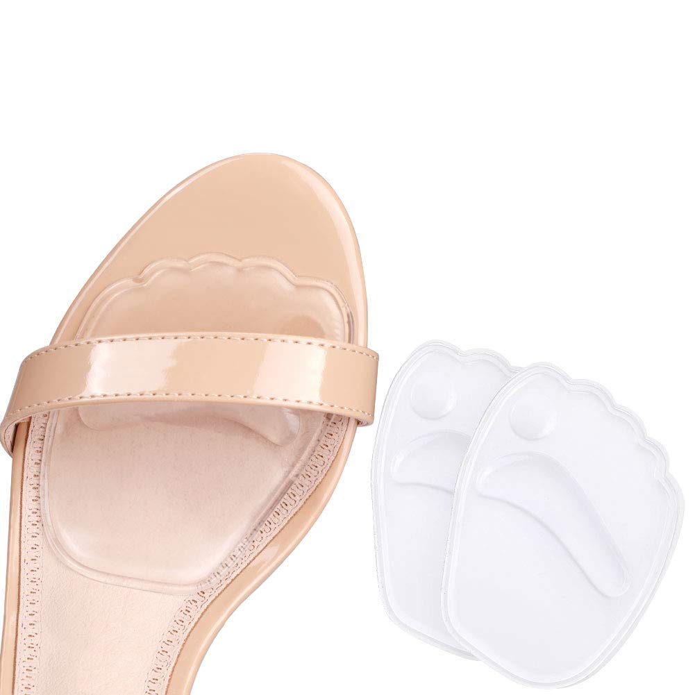 [Australia] - Gel Insole for High Heels, 2 PCS Self-Stick Ball of Foot Pad for Women, Shock Absorption Heels Insoles for Pain Relief, Anti-Slip Forefoot Cushions, One Size Fits All 
