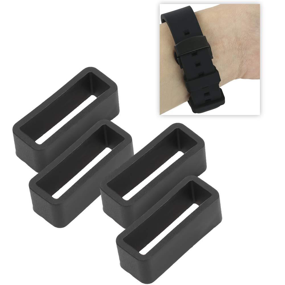 [Australia] - Brrnoo 4 x Silicone Watch Strap Replacement Safety Buckle Accessory for Watch (20 mm) 20mm 
