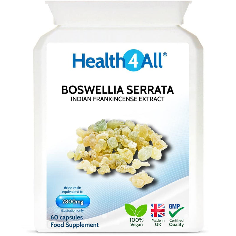 [Australia] - Boswellia Serrata 2800mg 60 Capsules (V) . (not Tablets) Strong Anti-inflammatory OA & Joint Support. Vegan. Made in The UK by Health4All 60 Count (Pack of 1) 