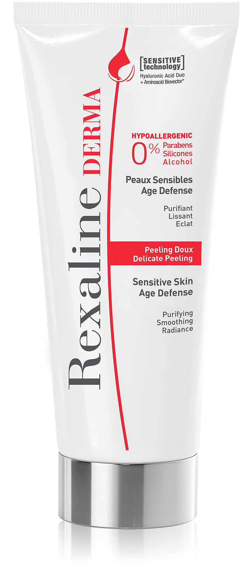 [Australia] - Rexaline Derma Delicate Peeling - Purifying - Smoothing - Radiance - Anti-aging face peeling with Hyaluronic Acid - Exfoliating, cleaning and hypoallergenic - Sensitive skin - Gentle peeling - 30ml 