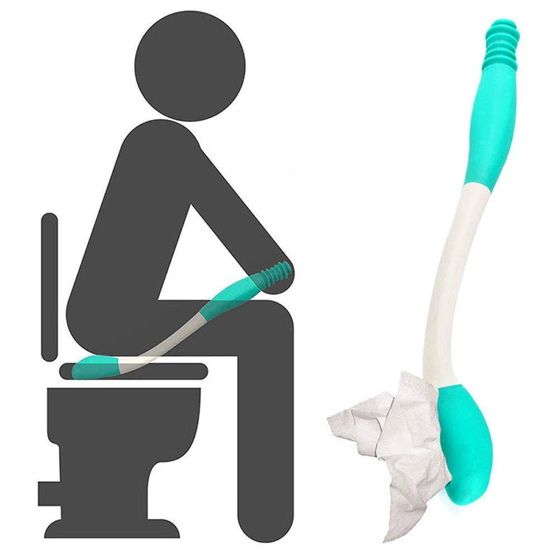[Australia] - SoulQool Toilet Tissue Aids Tools,Bottom Wiper,Tissue Grip Long Handle Reach Comfort Aid Holder Toilet Paper Toilet Aid Self Wipe Helper 