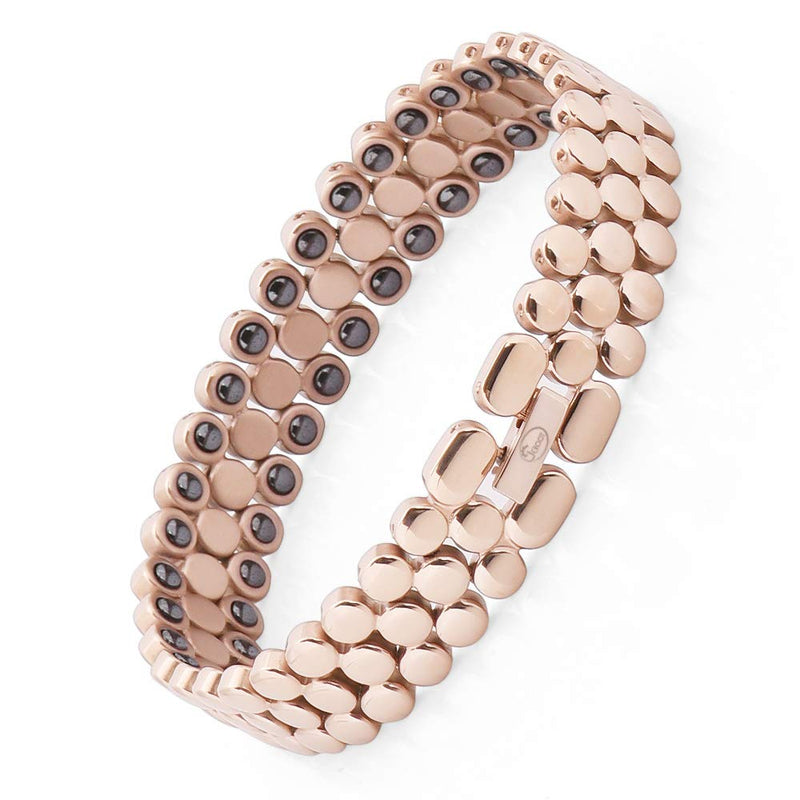 [Australia] - JEROOT Women Titanium Magnetic Bracelets,Titanium Magnetic Bracelets Gifts for Women with Free Link+Removal Tool(3500 Gauss) Rose Gold 2 