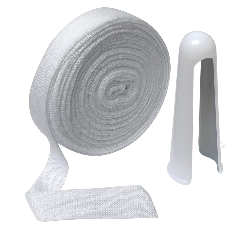 [Australia] - Comfigauz Size '12' Tubular Natural Cotton Stockinette Bandage - Unstretched (Flat Diameter Width) 2.7cm - Ideal for Bulky Fingers and Toes - 10m Length + Applicator 