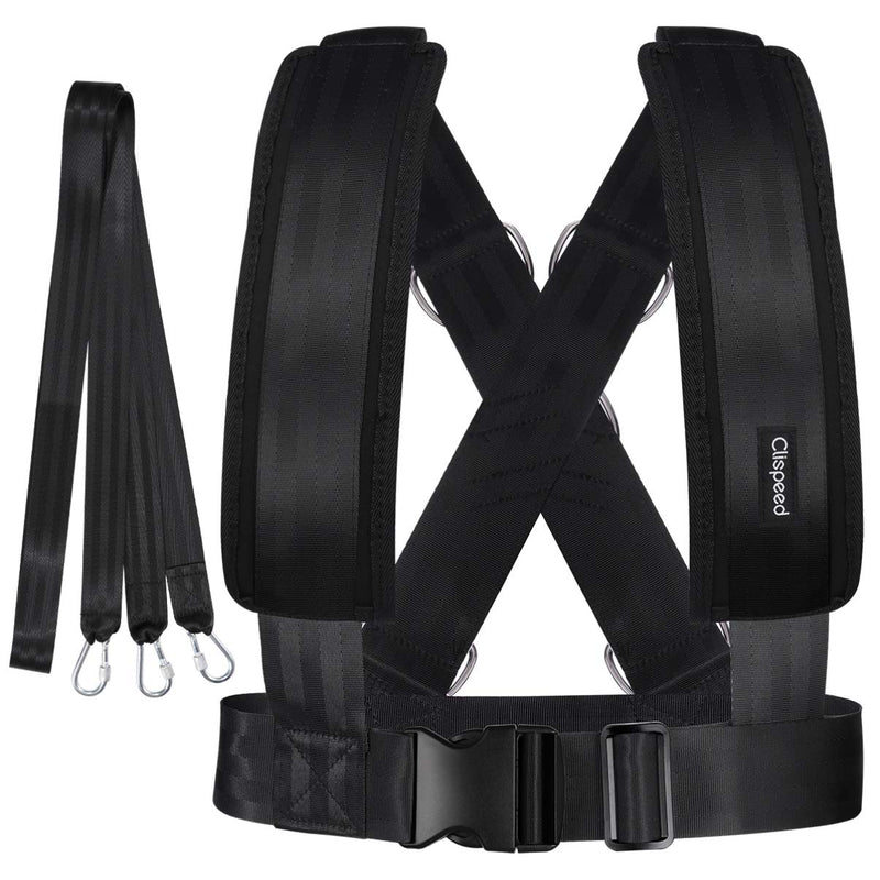 [Australia] - CLISPEED Fitness Sled Harness Workout Harness Exercise Speed Trainer with Pull Strap for Resistance Training 