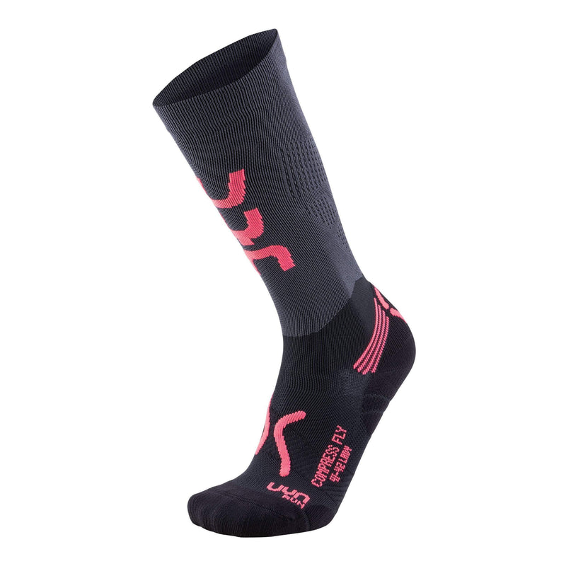 [Australia] - UYN Women's Compression Fly Compression Socks, Womens, S100071 35/36 Coral/Black 