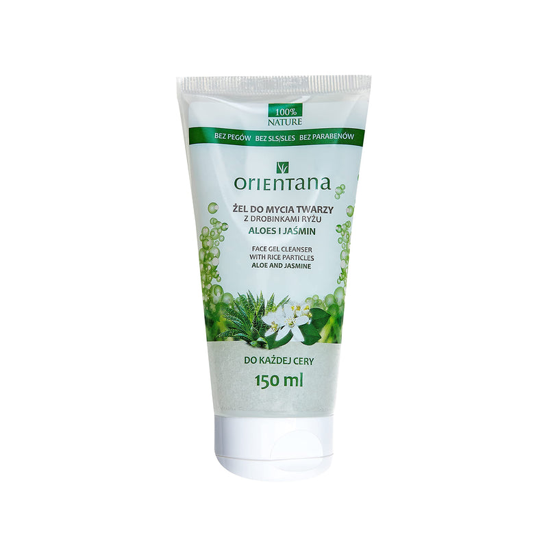 [Australia] - Orientana 98,3% Natural Daily Deep Face Cleanser - Aloe Vera Jasmine & Rice Particles - Vegan Organic Gentle Wash Gel - Water Based Moisturiser - Hydrating & Cleansing Every Skin - Women & Men, 150ml 