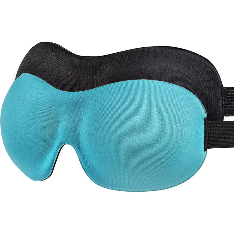 [Australia] - Sleep Mask AMAZKER Invisible Alar Deep Orbit 3D Eye Mask Ultra Lightweight & Comfortable Sleeping Mask Eye Sleep Mask for Travel, Nap, Shift Works Blue & Black 