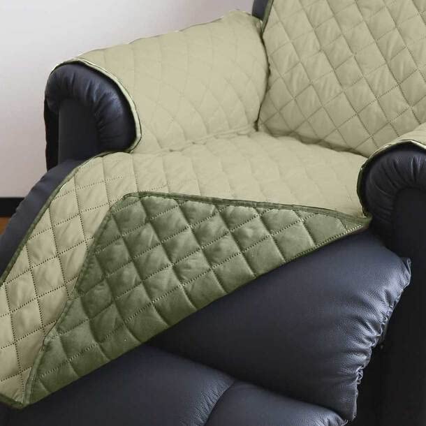 [Australia] - Reversible Water Repellent Furniture Protector | Protects from Spills, Stains, Dirt, Scuffs and Pet Hair | Recliner in Sage/Olive 