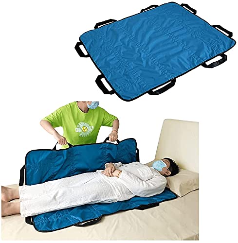 [Australia] - Positioning Pad Draw Sheet Patient Transfer Board Lift Sheet Slide Protective Hospital Bed Mat with Handles for Incontinence, Bariatric, Elderly - Reusable & Washable (48" X 40") 