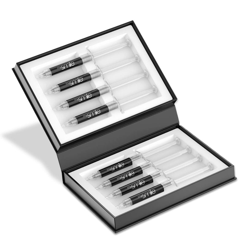 [Australia] - Teeth Whitening Gel Refills X 8 (3ml Each) - Peroxide Free, Vegan & Natural - 10 Minutes Stain Remover for Sensitive Teeth - Enamel Safe Teeth Whitener Gels Syringes for Visible Tooth Whitening 