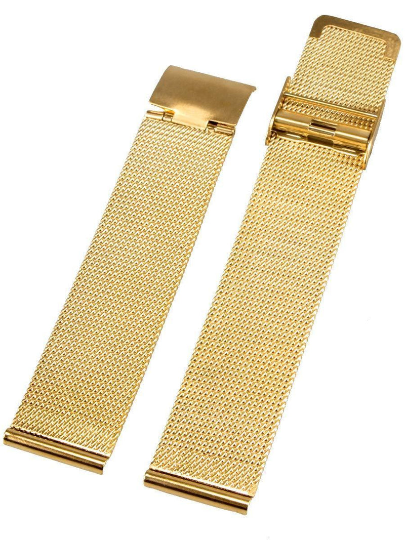 [Australia] - Alienwork 16 mm Watch Strap Metal Strap 16mm Gold 