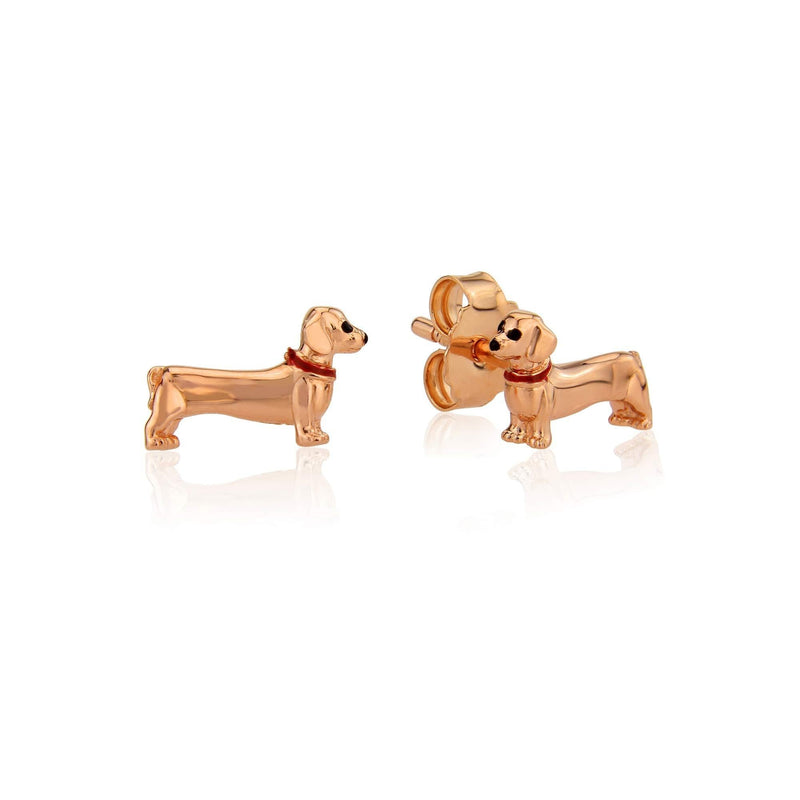 [Australia] - Gemma J Rose Gold Dachshund Studs 