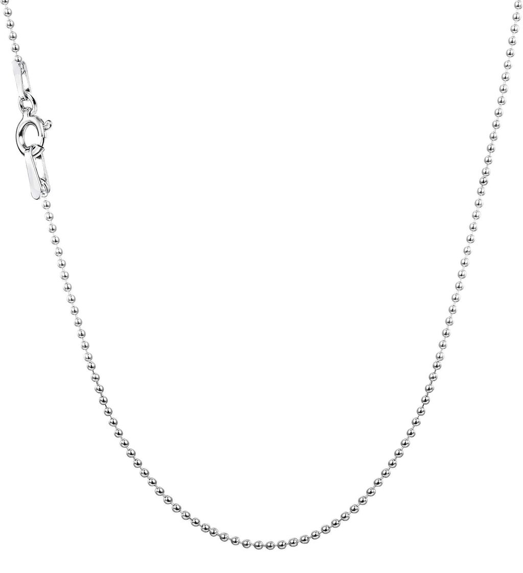 [Australia] - Besteel 925 Sterling Slver Necklace Chain for Men Women Bead Chain Necklace Suitable for Matching Pendants with Gift Box, 41-71CM 51cm with Box 