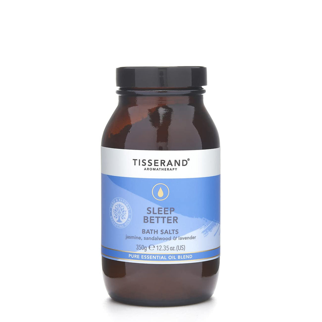 [Australia] - Tisserand Aromatherapy | Sleep Better | Lavender Bath Salts For Women & Men With Jasmine & Sandalwood | 100% Natural Bath Salt & Pure Essential Oil Blend | 350g 