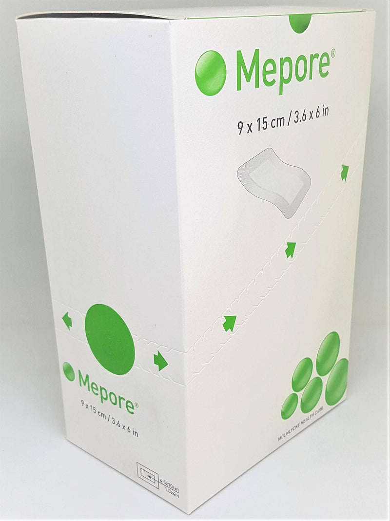 [Australia] - Mepore 671000 Dressing Adhesive, Island, Non Woven Fabric, Semi-Permeable Backing, Sterile, 9 cm x 15 cm (Pack of 25) 