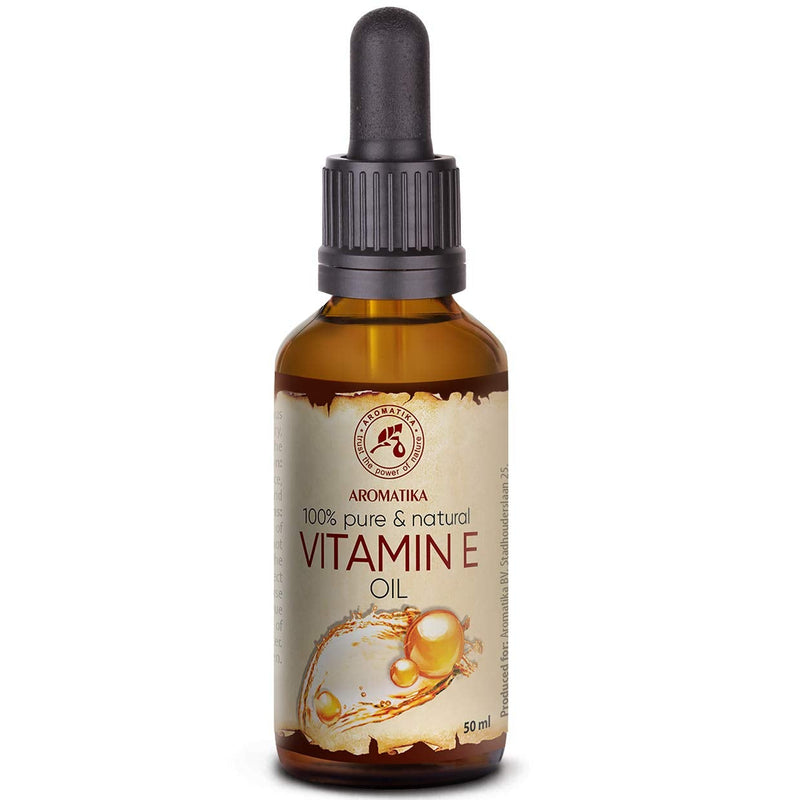 [Australia] - Vitamin OIL E 50ml -Tocopherol - Natural - Rich in Vitamin E - Anti Aging Oil against Wrinkles of all Kinds - Care for Face - Skin - Body Care - Hair - Ideal for Sensitive Skin 