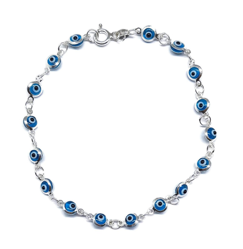 [Australia] - MYSTIC JEWELS by Dalia - Silver Bad Eye Bracelet - 19 cm Light Blue 