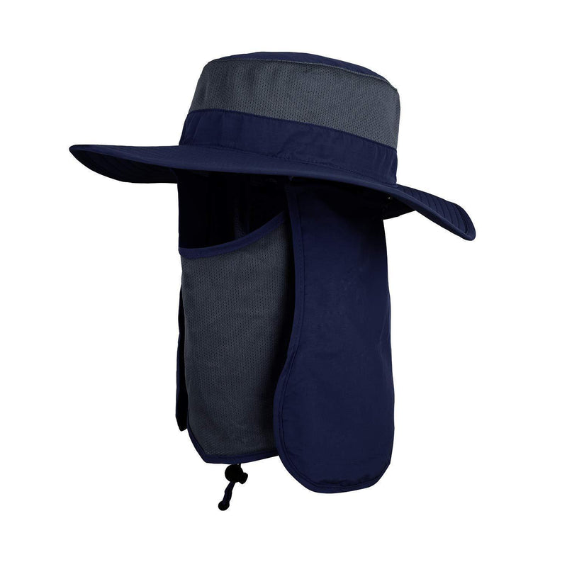 [Australia] - Orolay Unisex 360° Protection Sun Hats Fishing Hat Face Cover Neck Flap UPF 50+ Navy 