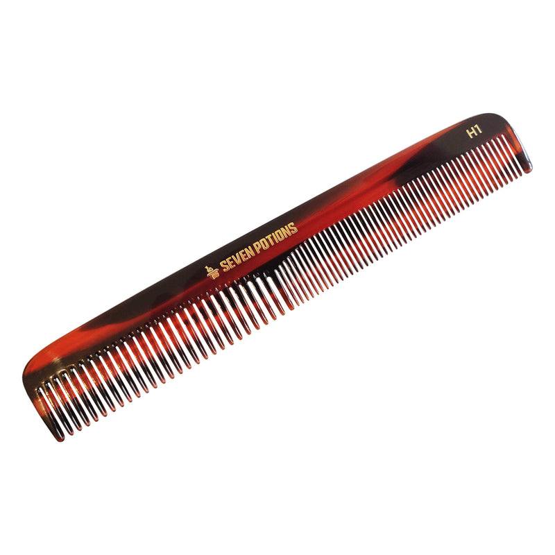 [Australia] - Seven Potions Hair Comb ‚Äî Fine and Coarse-Tooth Comb for Men's Hair, Beard & Moustache ‚Äî Handmade (18 cm / 7.1 inch) Hair Comb H1 