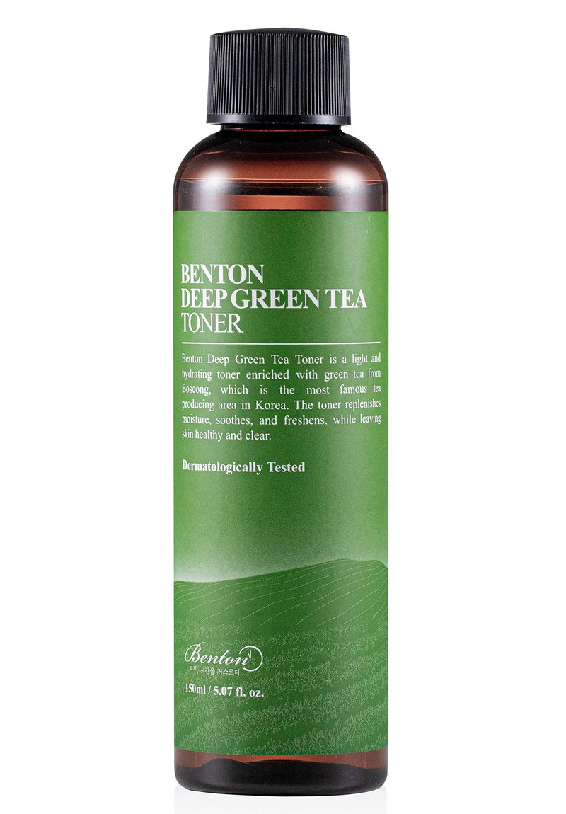 [Australia] - BENTON Deep Green Tea Toner 150 (5.07 fl.oz.) - Nourishing & Hydrating Facial Toner for Oily and Sensitive Skin, Skin Soothing & Purifying 