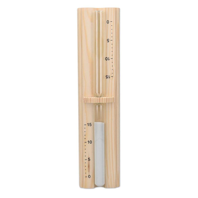 [Australia] - Navaris Sauna Hourglass Sand Timer - Classic Wall-Mounted Sand Hour Glass for Saunas - Pine Wood, Sand and Heat-Resistant Glass - 29.5 x 7.5 x 4 cm 