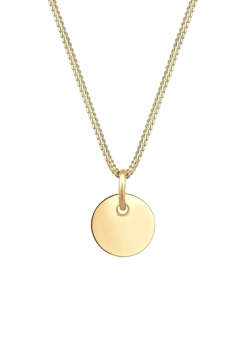 [Australia] - Elli Necklace Women Plate Pendant Basic in 925 Sterling Silver 45 Gold 