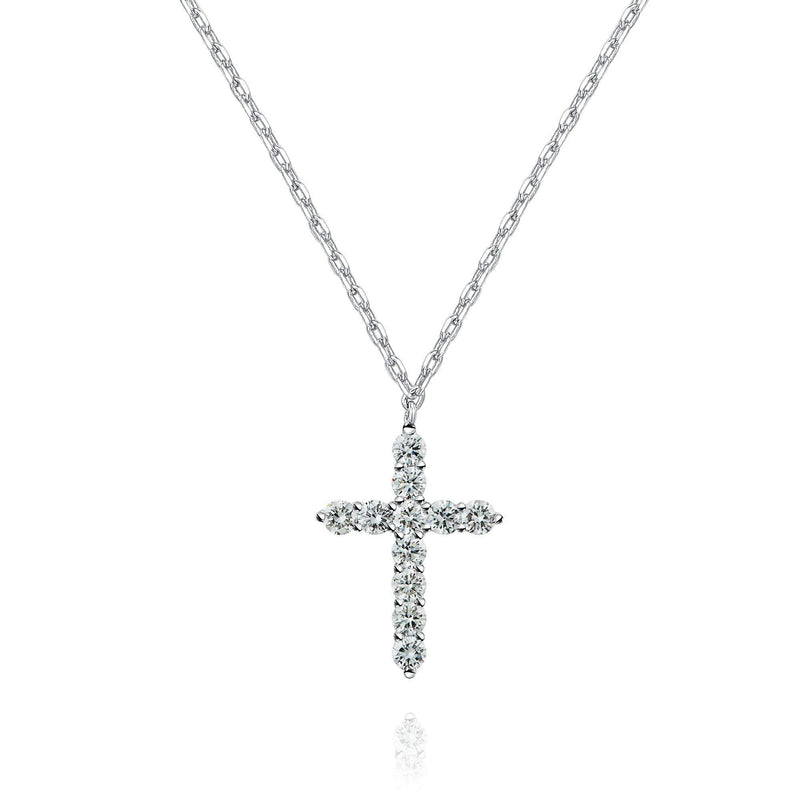 [Australia] - PAVOI 14K White Gold Plated Faith Necklace for Women | Faith Pendant | White Gold Necklaces for Women 