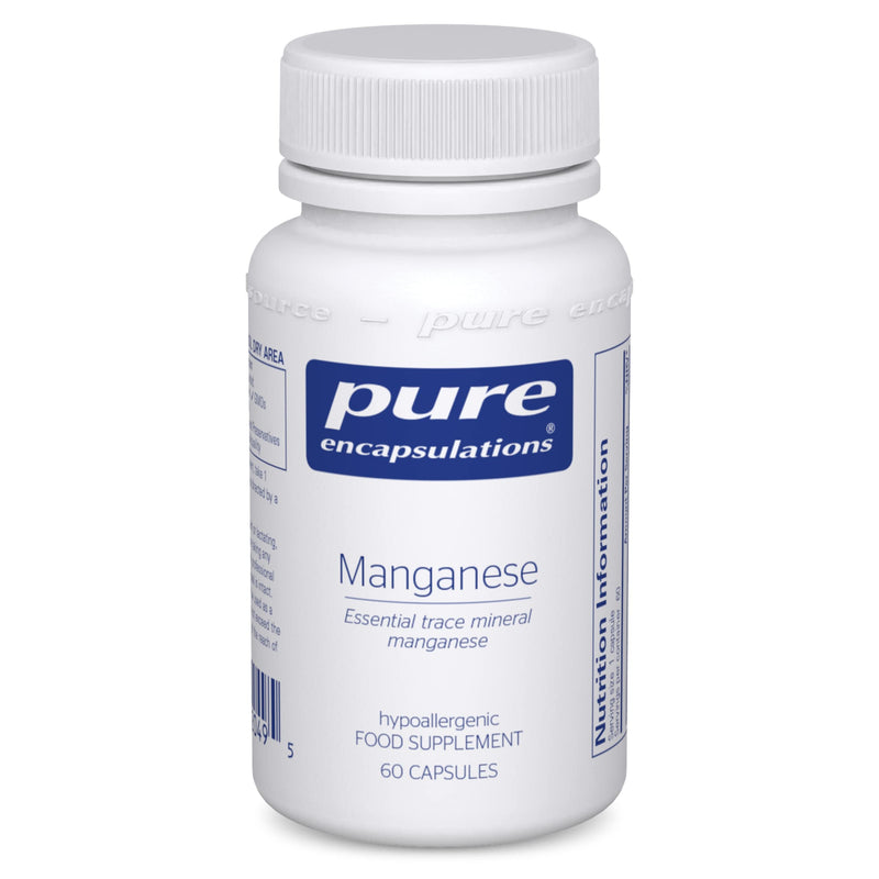 [Australia] - Pure Encapsulations - Manganese 8mg - Highly Bioavailable Essential Trace Mineral Manganese Supplement - 60 Vegetarian Capsules 