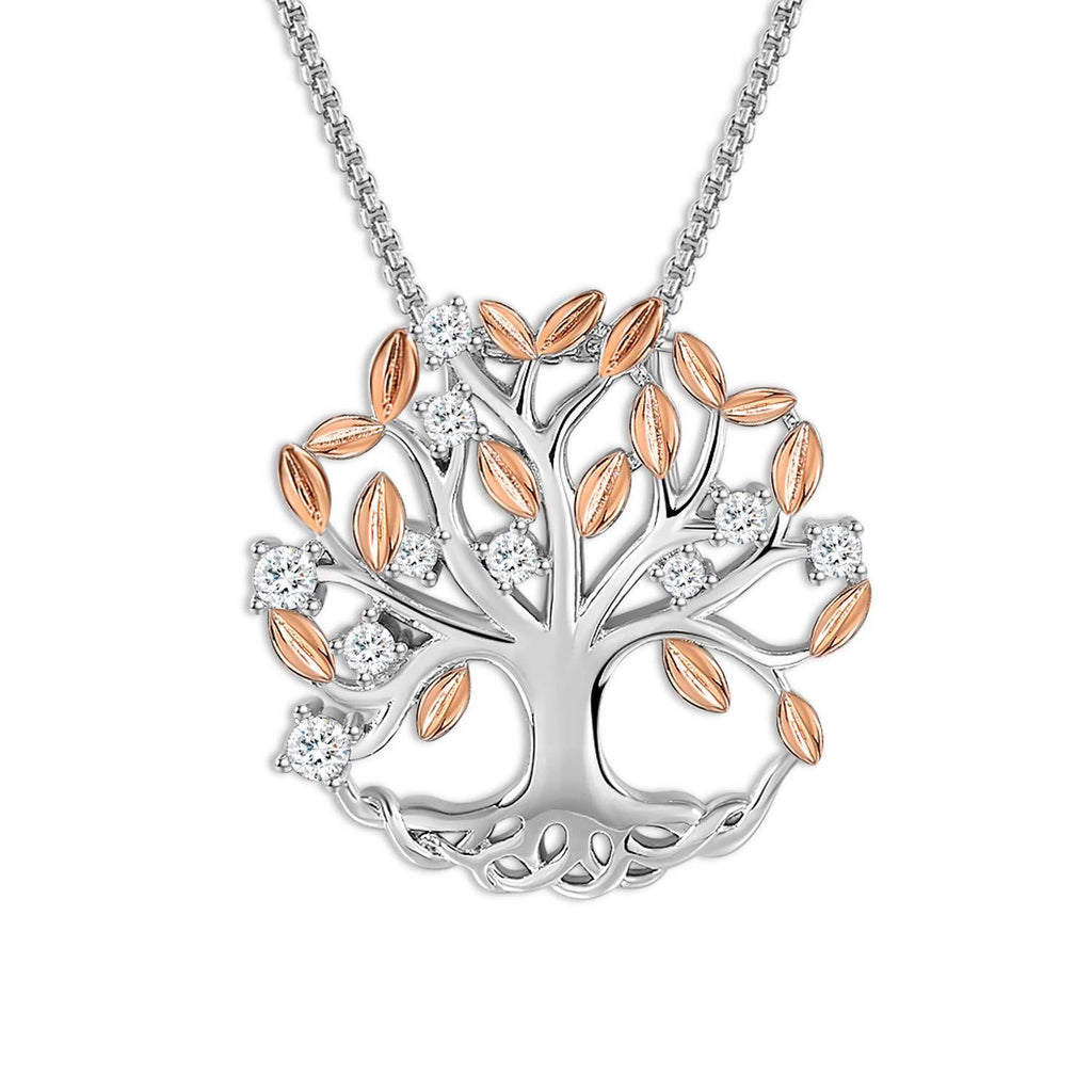 [Australia] - THEHORAE Christmas Family Tree Pendant Necklace-Crystal Tree of Life Necklace Mothers Day Jewellery Gift for Women 