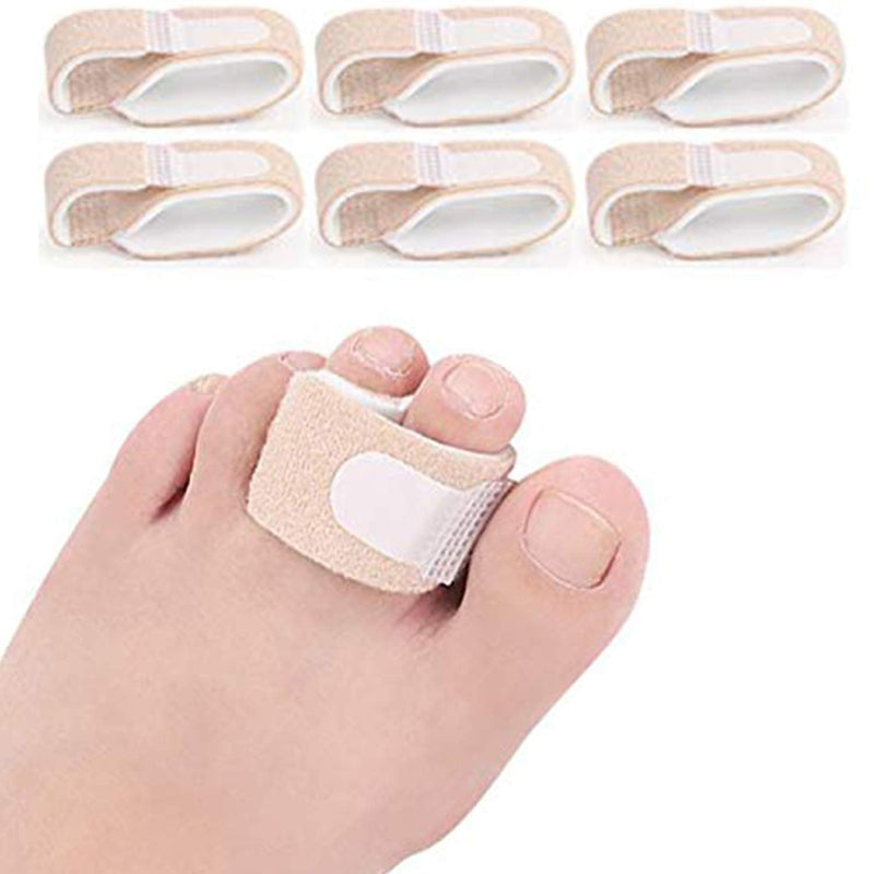 [Australia] - 6 Pieces Broken Toe Separator Wrap Hammer Toe -Toe Straightener, Cushioned Bandages Toe Splint Wraps Separator for Broken Injured Finger Hammer Toe 