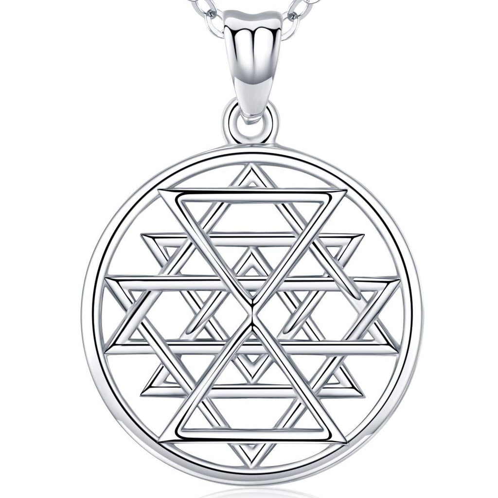 [Australia] - 925 Sterling Silver Chakra Necklace Healing Lotus Flower Pendant Necklace Yoga Lotus Pendant Jewellery Birthday Mothers Day Gifts for Women Yoga Lover Abstract Celtic Knot 
