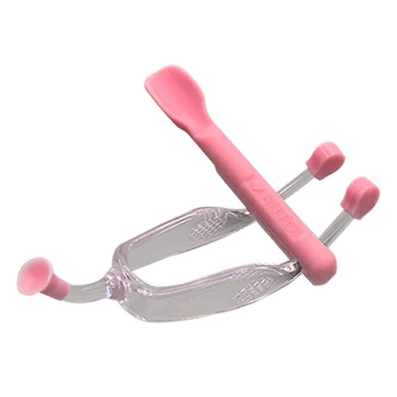[Australia] - MULOVE Soft Contact Lens Insertion and Remover Tool Set - Contact Lens Handler Device Includes Tweezers with Suction Cup and Soft Silicone Scoop, Contact Lenses Removers for Travel Home to Use (Pink) Pink 