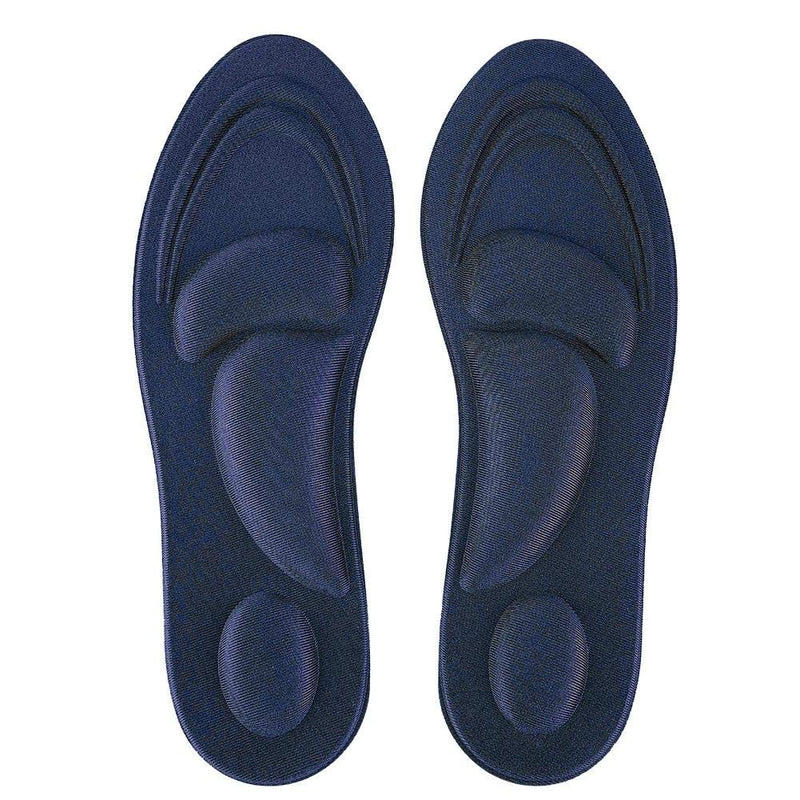 [Australia] - Alomejor Orthotic Insoles Full Length Comfortable Flat Feet Orthotic Inserts with Arch Support Best Shock Proof Shoes Pad Dark Blue Men 