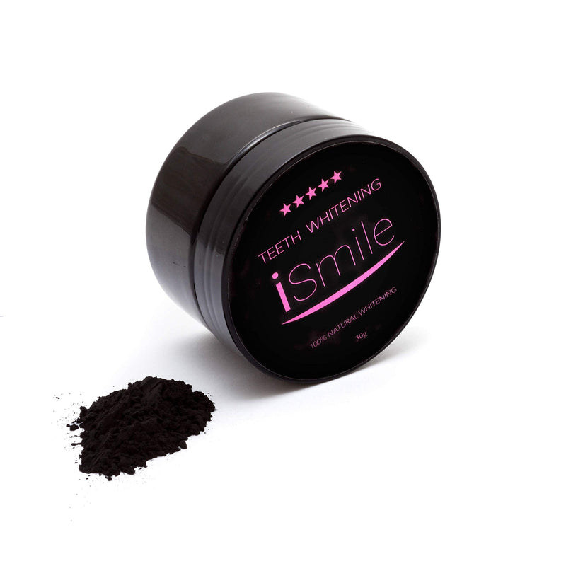 [Australia] - iSmile Activated Charcoal Teeth Whitening Powder – Menthol Flavour - 100% Natural and Vegan Friendly – Less Abrasive for Better Stain Removal - Freshens Breath 