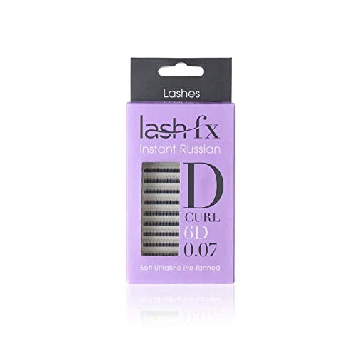 [Australia] - Lash FX D Curl 6D Instant Russian Lightweight False Lashes, Suitable for Individual & Express Treatments - 11mm 