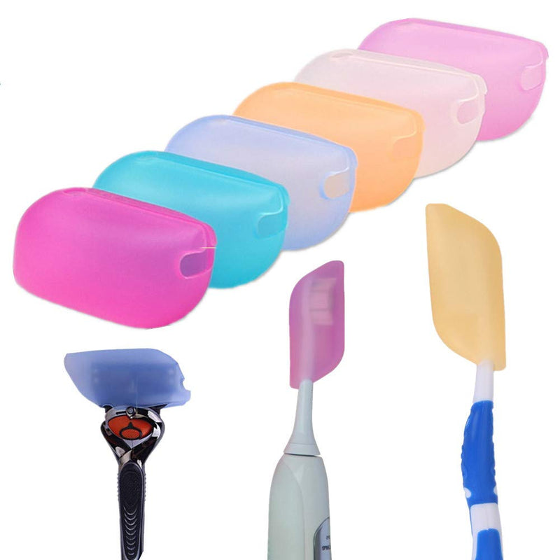 [Australia] - sinzau Silicone Toothbrush Cover, Hygienic and Antimicrobial Toothbrush Holder for Camping, Travel, Pack of 6 