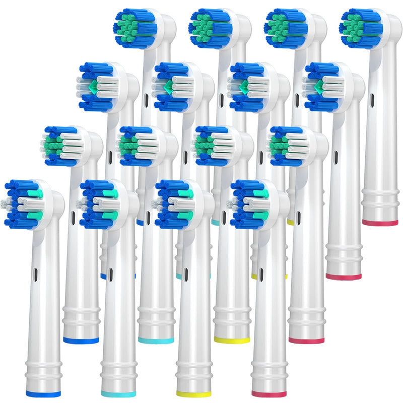 [Australia] - REDTRON Replacement Brush Heads, 16Pcs Toothbrush Heads, Works with Floss, Sensitive, Precision, Whitening White 