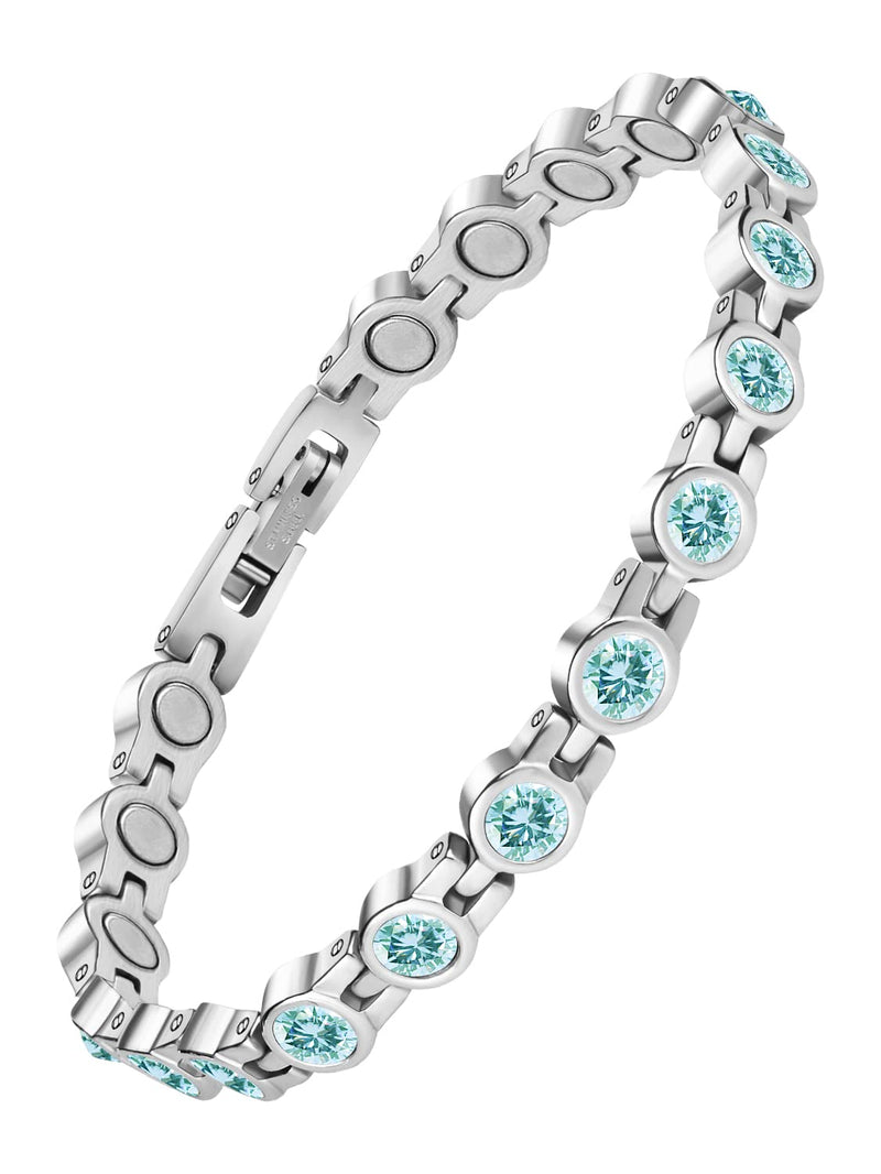 [Australia] - JEROOT Women Titanium Magnetic Bracelets,Titanium Magnetic Bracelets Gifts for Women with Free Link+Removal Tool(3500 Gauss) Green 