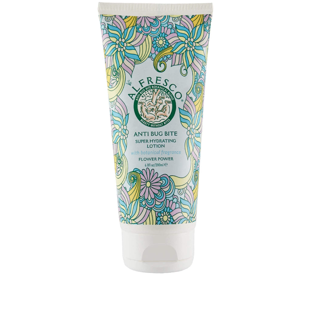 [Australia] - Alfresco Natural Mosquito Repellent/Bug Bite Flower Power Super Hydrating Lotion 200ml with Over 22 Essential Oils - DEET Free Insect Repellent for Children and Babies 