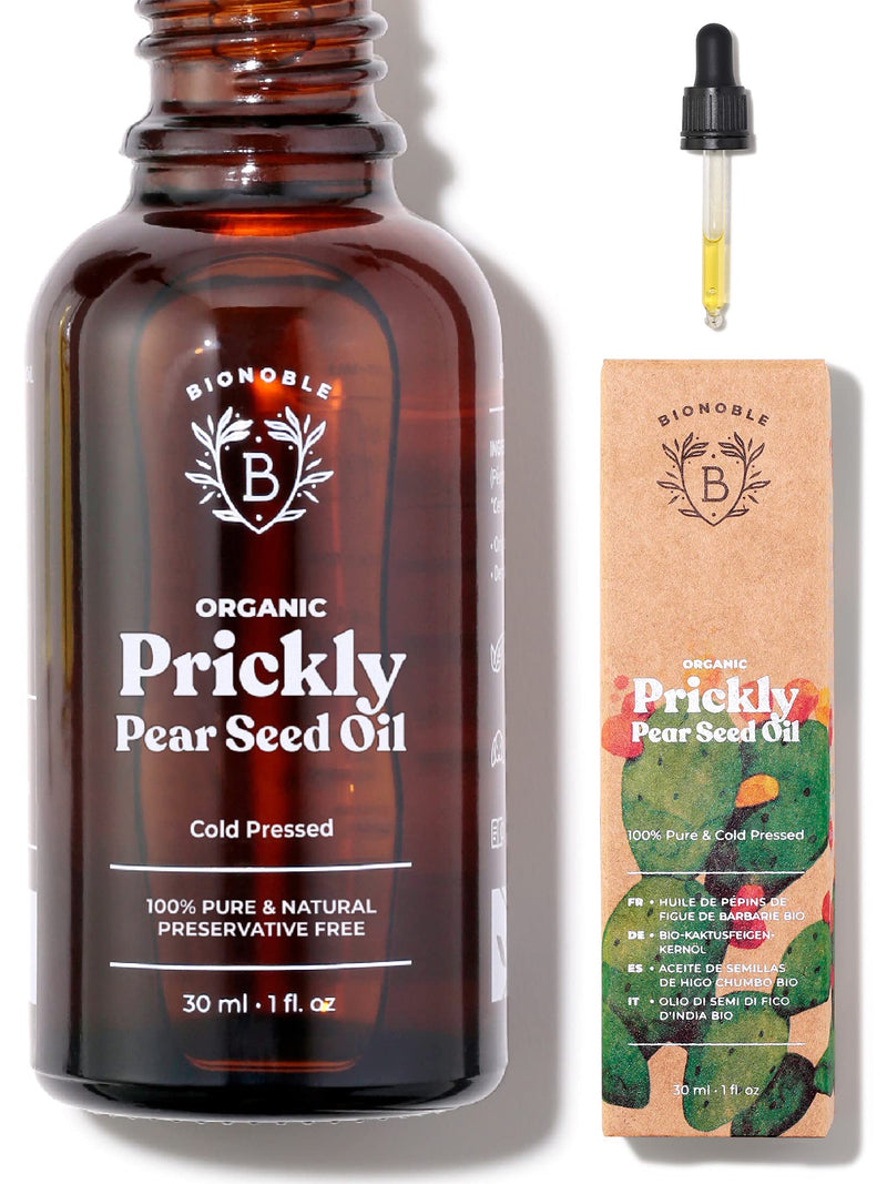 [Australia] - ORGANIC PRICKLY PEAR SEED OIL | 100% Pure, Natural & Cold Pressed | Face, Body, Hair, Beard, Nails | Vegan & Cruelty Free | Glass Bottle + Pipette (30ml) 30 ml (Pack of 1) 