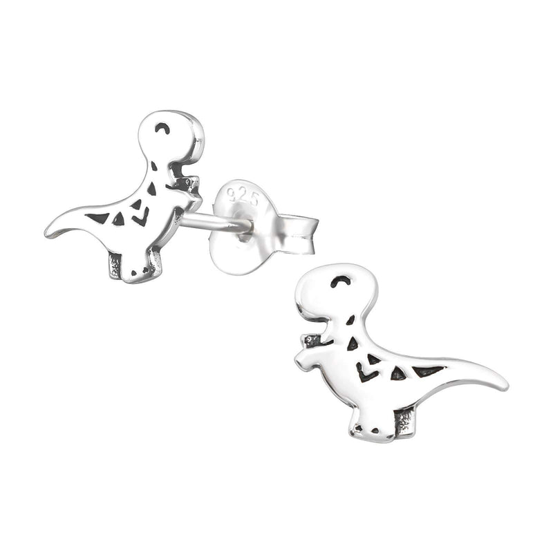 [Australia] - The Rose & Silver Company Women 925 Sterling Silver Dinosaur Stud Earrings 