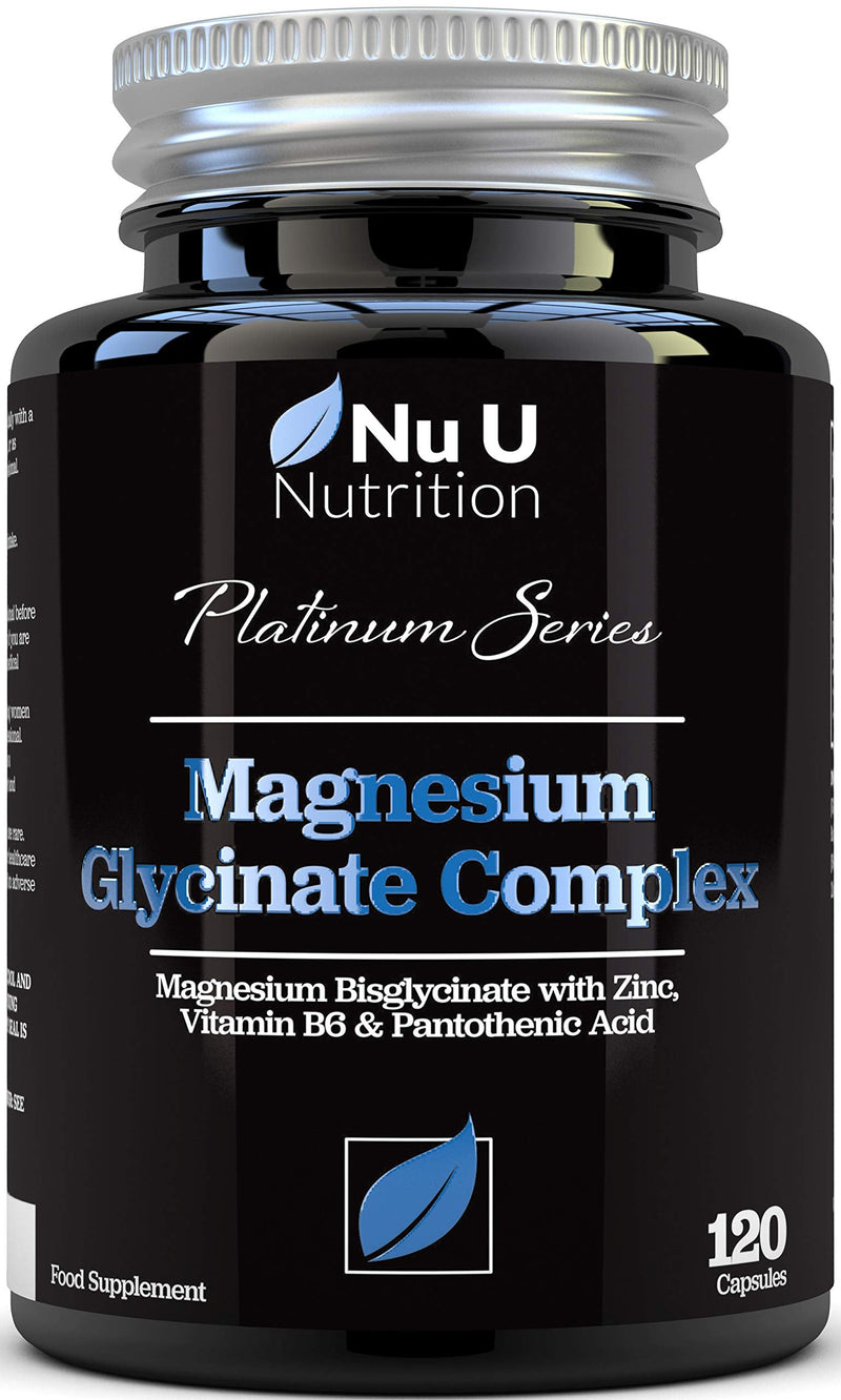 [Australia] - Magnesium Glycinate with Vitamin B6, Zinc and Pantothenic Acid - 250mg Elemental Magnesium from Chelated Magnesium - 120 Magnesium Bisglycinate Capsules - Vegan & Vegetarian 
