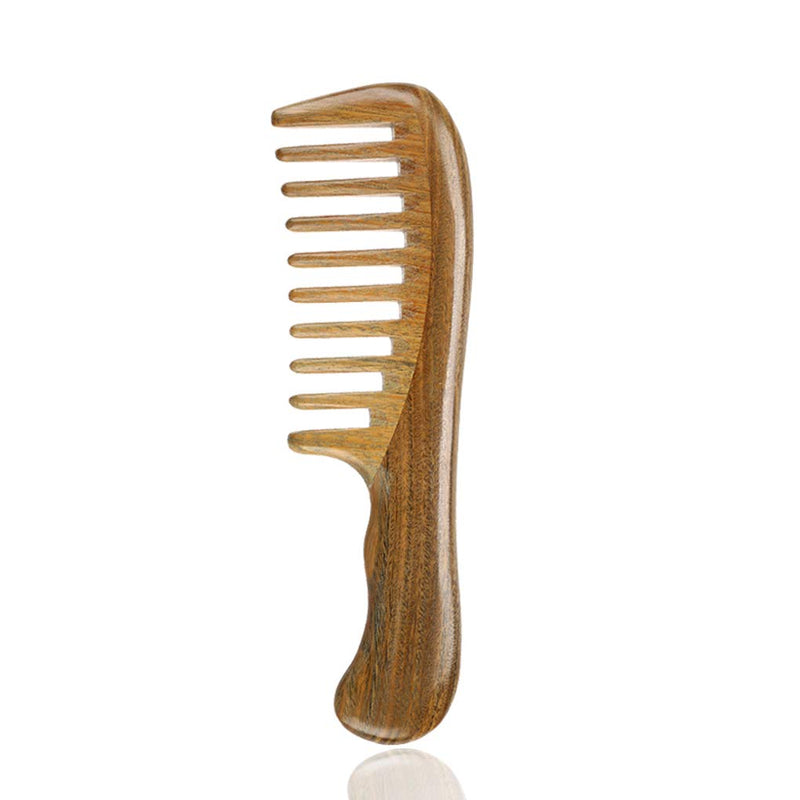 [Australia] - LWBTOSEE Wooden Hair Comb Wide Tooth Combs for Detangling, No Static, No Tangle, No Snag, Aroma Sandalwood Comb for Curly Wet Hair Women and Men (A) A 