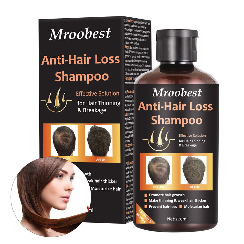 [Australia] - Anti-Hair Loss Shampoo, Hair Growth Shampoo, Effective Solution for Hair Thinning & Breakage, Helps Stop Hair Loss, Grow Hair Fast, Hair Loss Treatment for Men & Women(220mL) 220 ml (Pack of 1) 